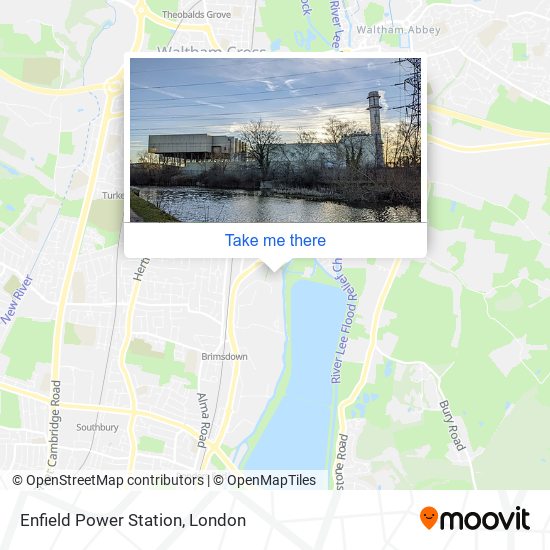 Enfield Power Station map