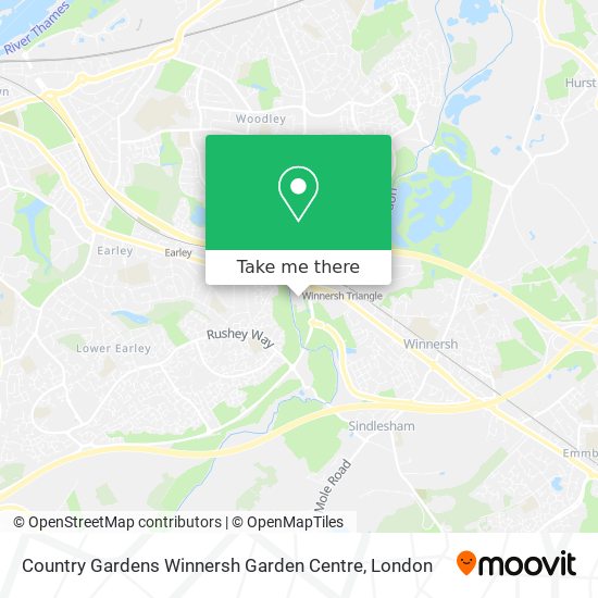 Country Gardens Winnersh Garden Centre map