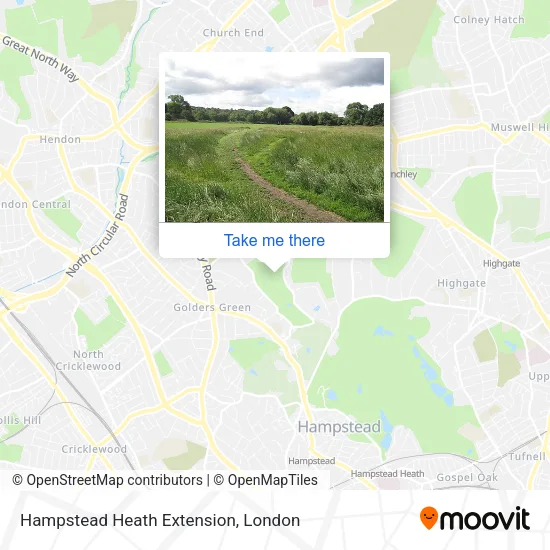 Hampstead Heath Extension map
