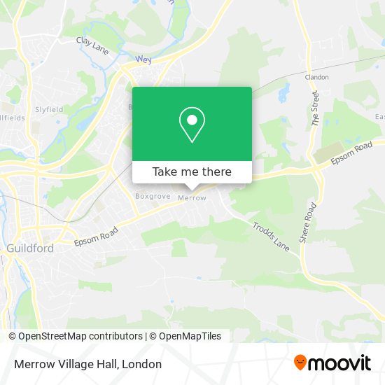 Merrow Village Hall map