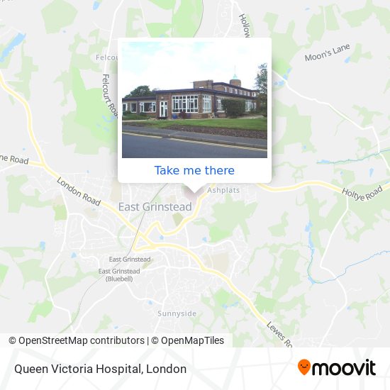 Queen Victoria Hospital map