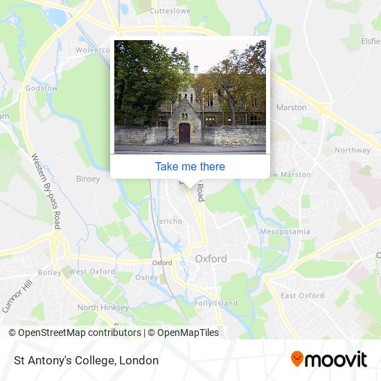 St Antony's College map