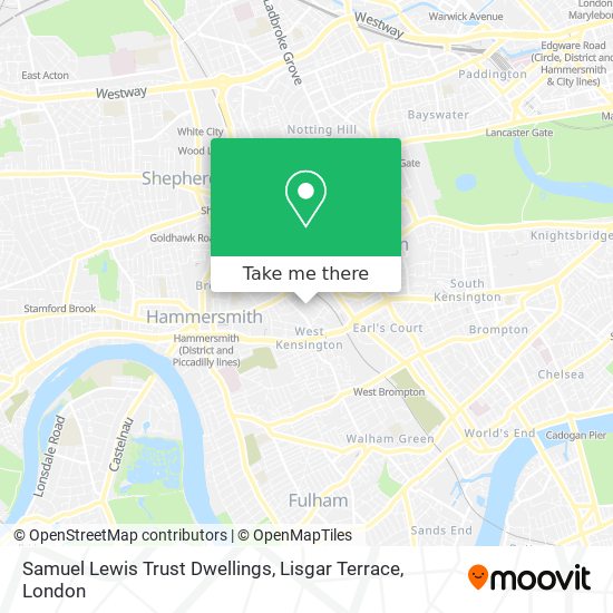 Samuel Lewis Trust Dwellings, Lisgar Terrace map