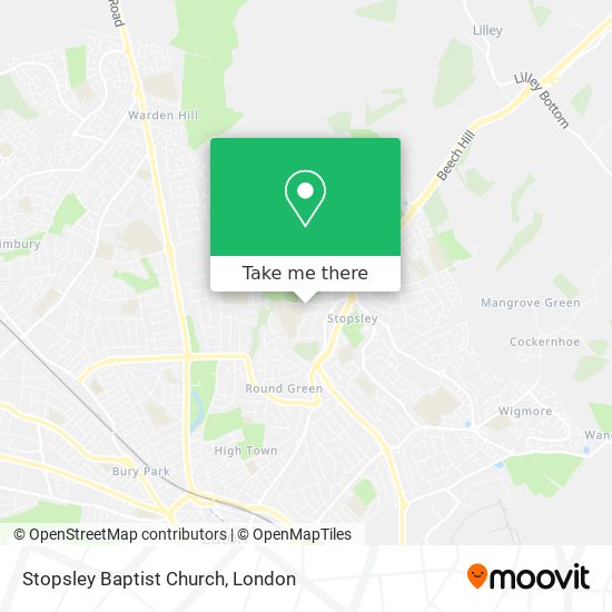 Stopsley Baptist Church map