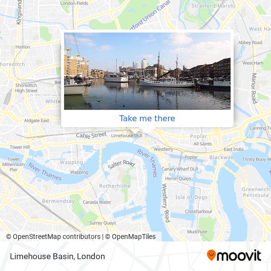 Limehouse Basin map