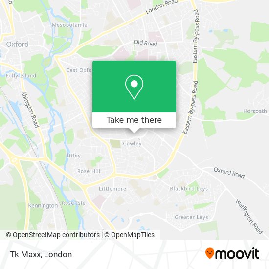 How to get to Tk Maxx in Oxford by Bus or Train?