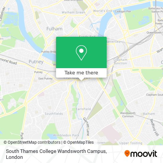 South Thames College Wandsworth Campus map