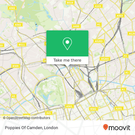 Poppies Of Camden map