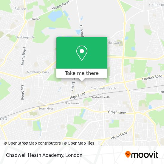 Chadwell Heath Academy map