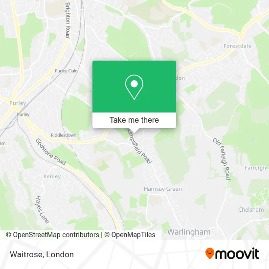 How to Get to Waitrose in Sanderstead by Bus, Train or Tramlink?