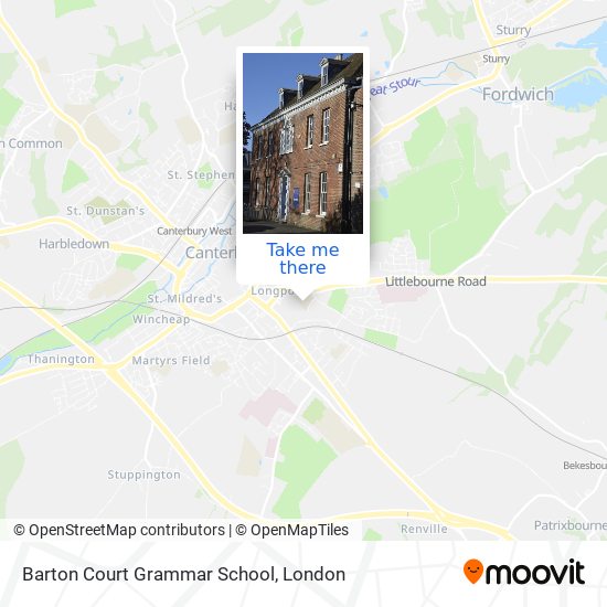 Barton Court Grammar School map