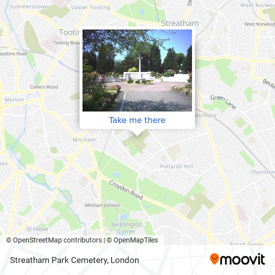 Streatham Park Cemetery map