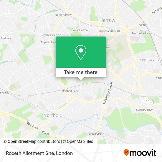 Roxeth Allotment Site map
