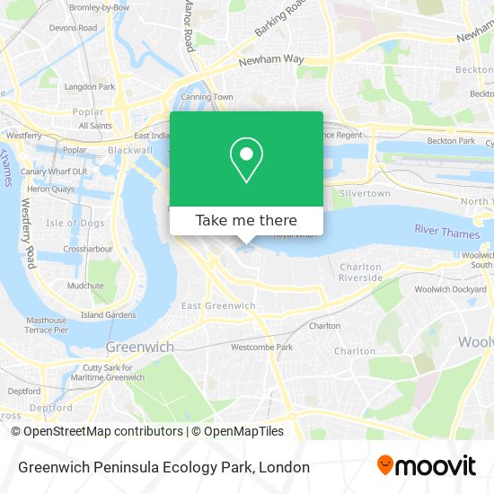 Greenwich Peninsula Ecology Park map