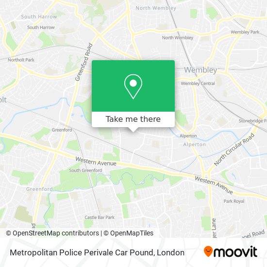 Metropolitan Police Perivale Car Pound map