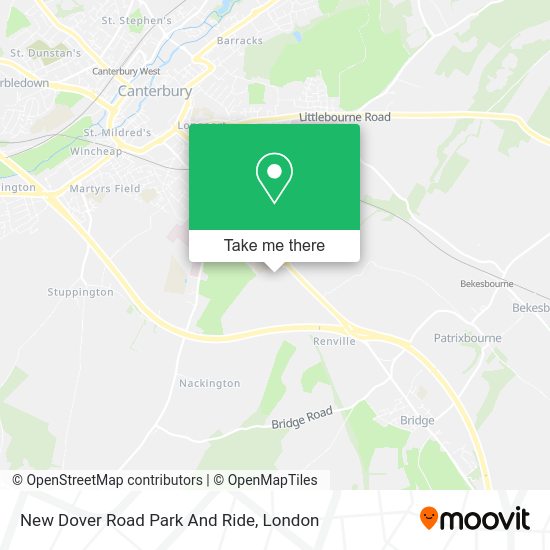 How to get to New Dover Road Park And Ride in Canterbury by bus or train?