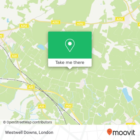 Westwell Downs map