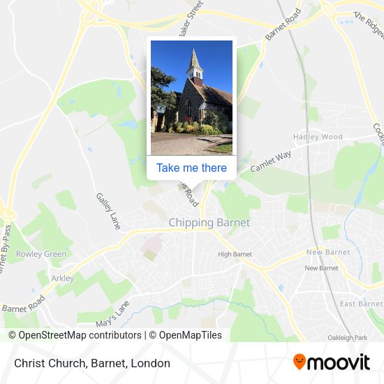 Christ Church, Barnet map