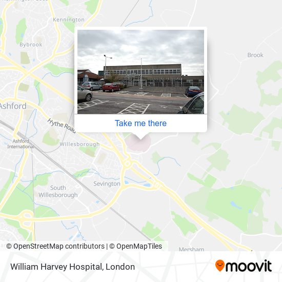 William Harvey Hospital map