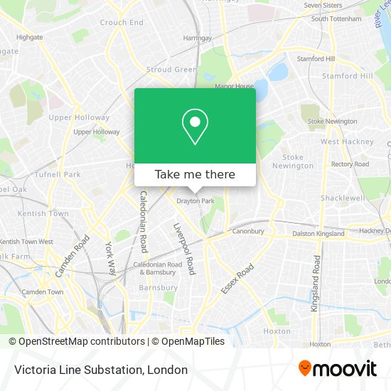Victoria Line Substation map