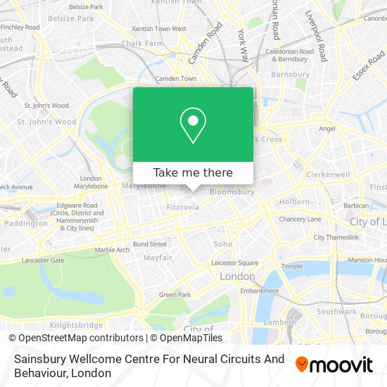 Sainsbury Wellcome Centre For Neural Circuits And Behaviour map