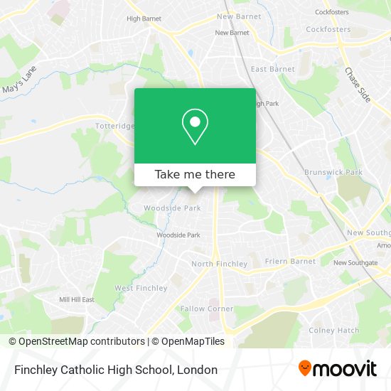 Finchley Catholic High School map