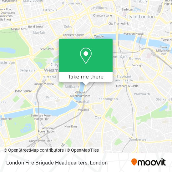 London Fire Brigade Headquarters map