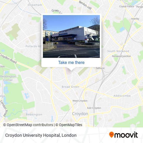 Croydon University Hospital map