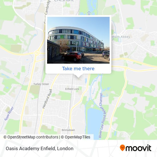 Oasis Academy Enfield map