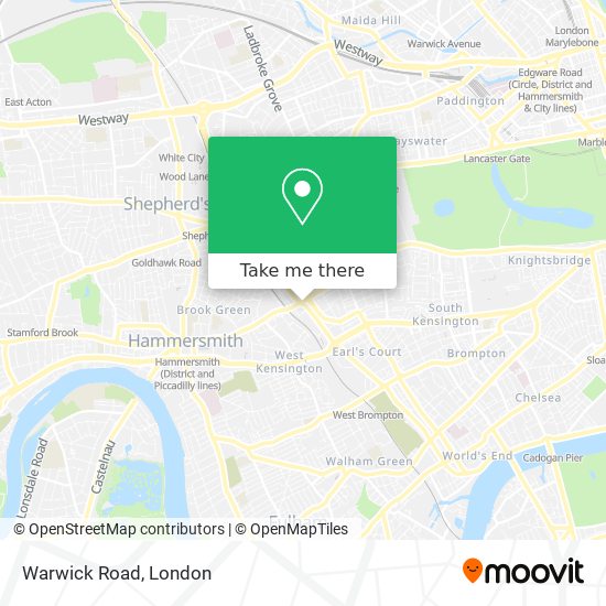 Warwick Road map