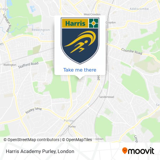 Harris Academy Purley map