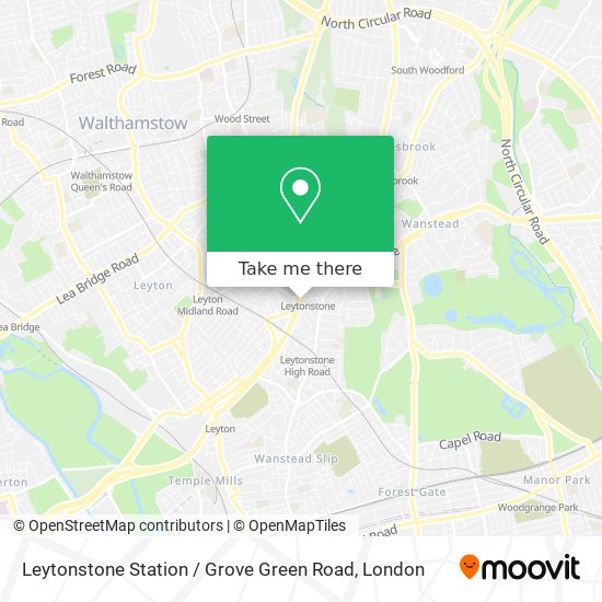 Leytonstone Station / Grove Green Road map