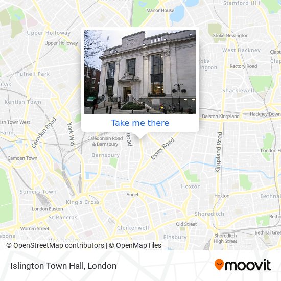 Islington Town Hall map