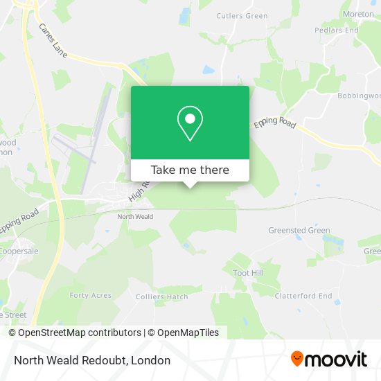 North Weald Redoubt map