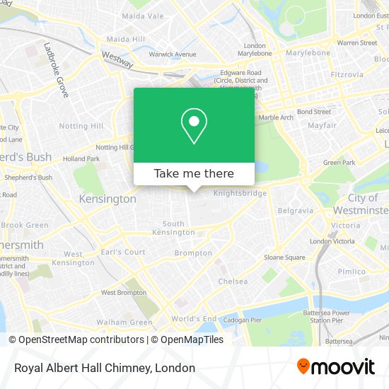 Royal Albert Hall Chimney map