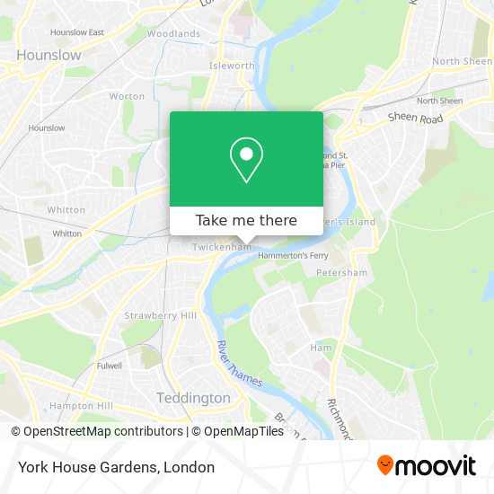 York House Gardens map