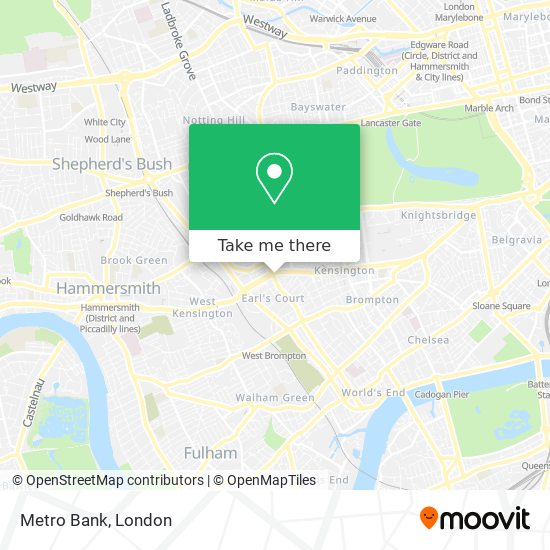 Metro Bank map