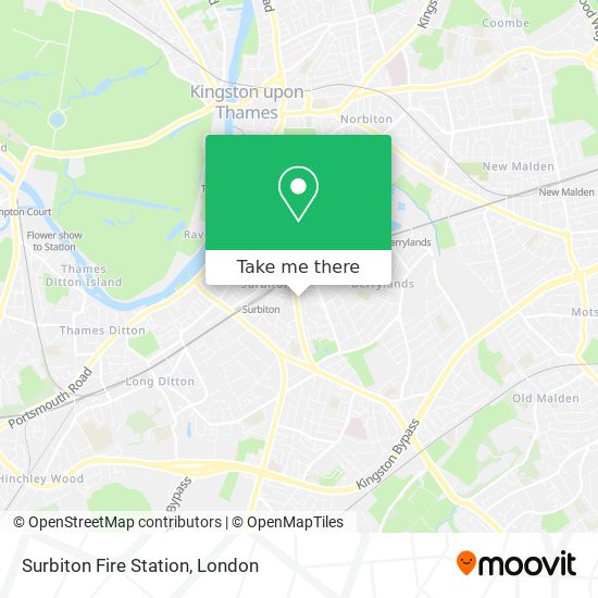 Surbiton Fire Station map