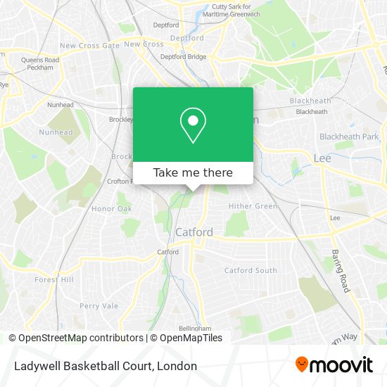 Ladywell Basketball Court map