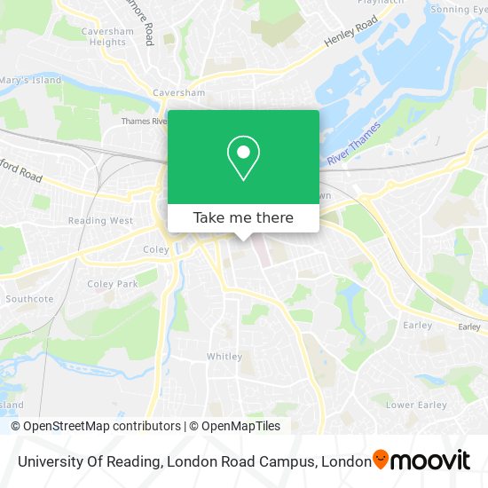 University Of Reading, London Road Campus map