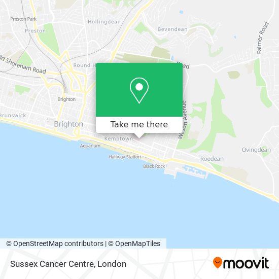 Sussex Cancer Centre map