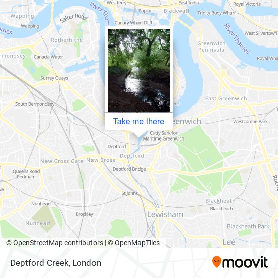 Deptford Creek map