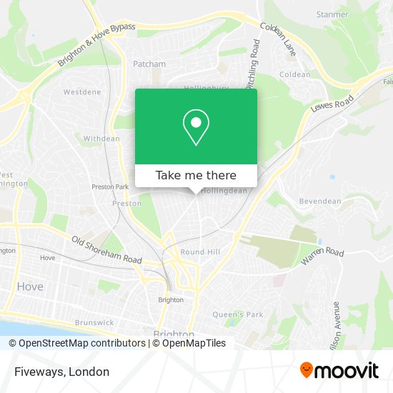 Fiveways map