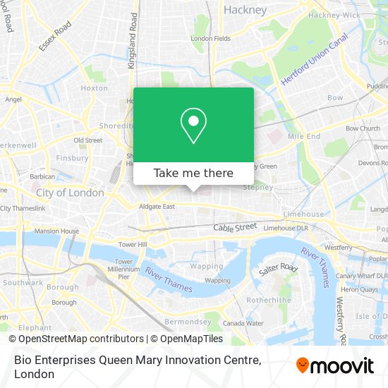 Bio Enterprises Queen Mary Innovation Centre map