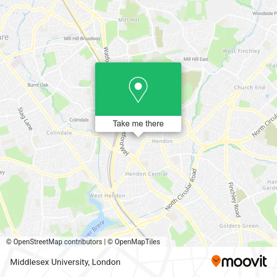 Middlesex University map