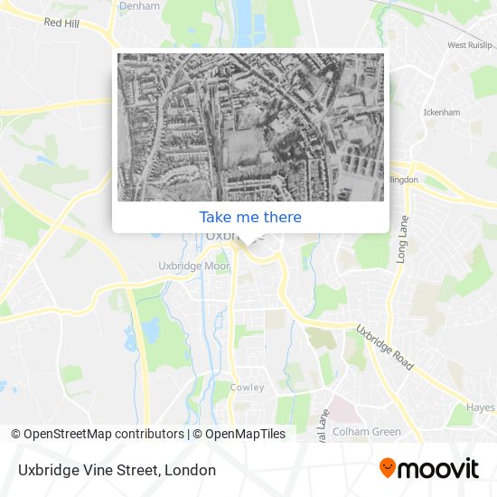 Uxbridge Vine Street map