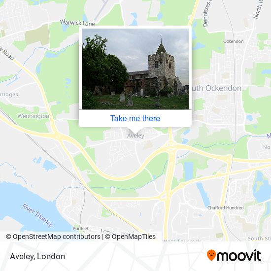 Aveley map