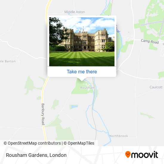 Rousham Gardens map