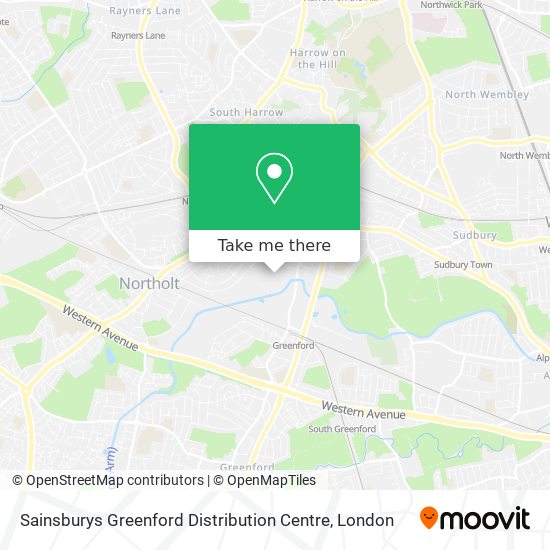 Sainsburys Greenford Distribution Centre map
