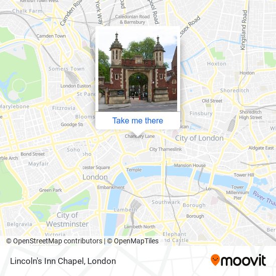 Lincoln's Inn Chapel map